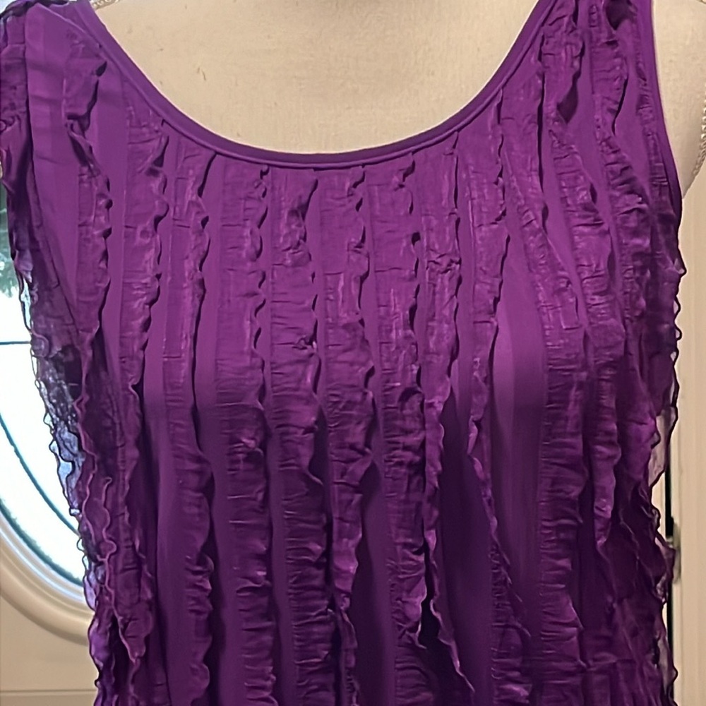 Antthony Original Purple Sleeveless Dress. Lots of movement with all the ruffles